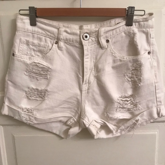 PacSun Pants - Bullhead Pacsun White high wasted Jean Shorts